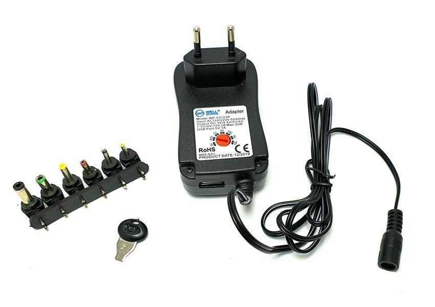DC 3V - 12V 2Amper Ayarlanabilir Adaptör USB Çıkışlı