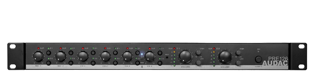 Audac PRE126 6 Kanal 2xStereo Çıkışlı Preamplifikatör