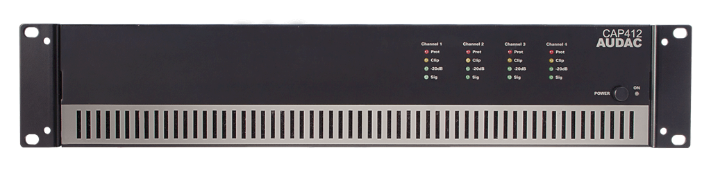 Audac CAP412 4x120 Watt 70 / 100 V Hat Trafolu 4 Ohm Çıkışlı Power Amplifikatör