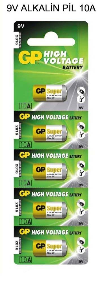 GP 10A 9V Alkaline Pil 5'li Paket