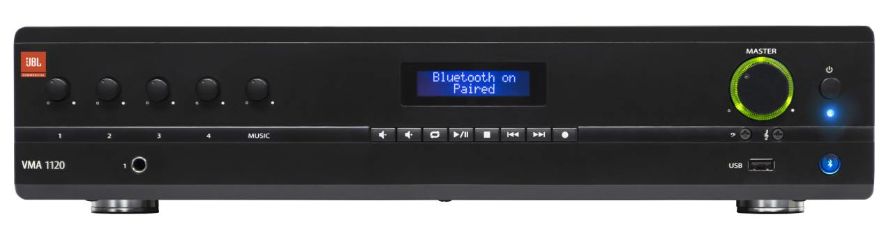 JBL NVMA1120-34 EU 5 Girişli 120 Watt 70/100V 8 ohm Amfili Mikser
