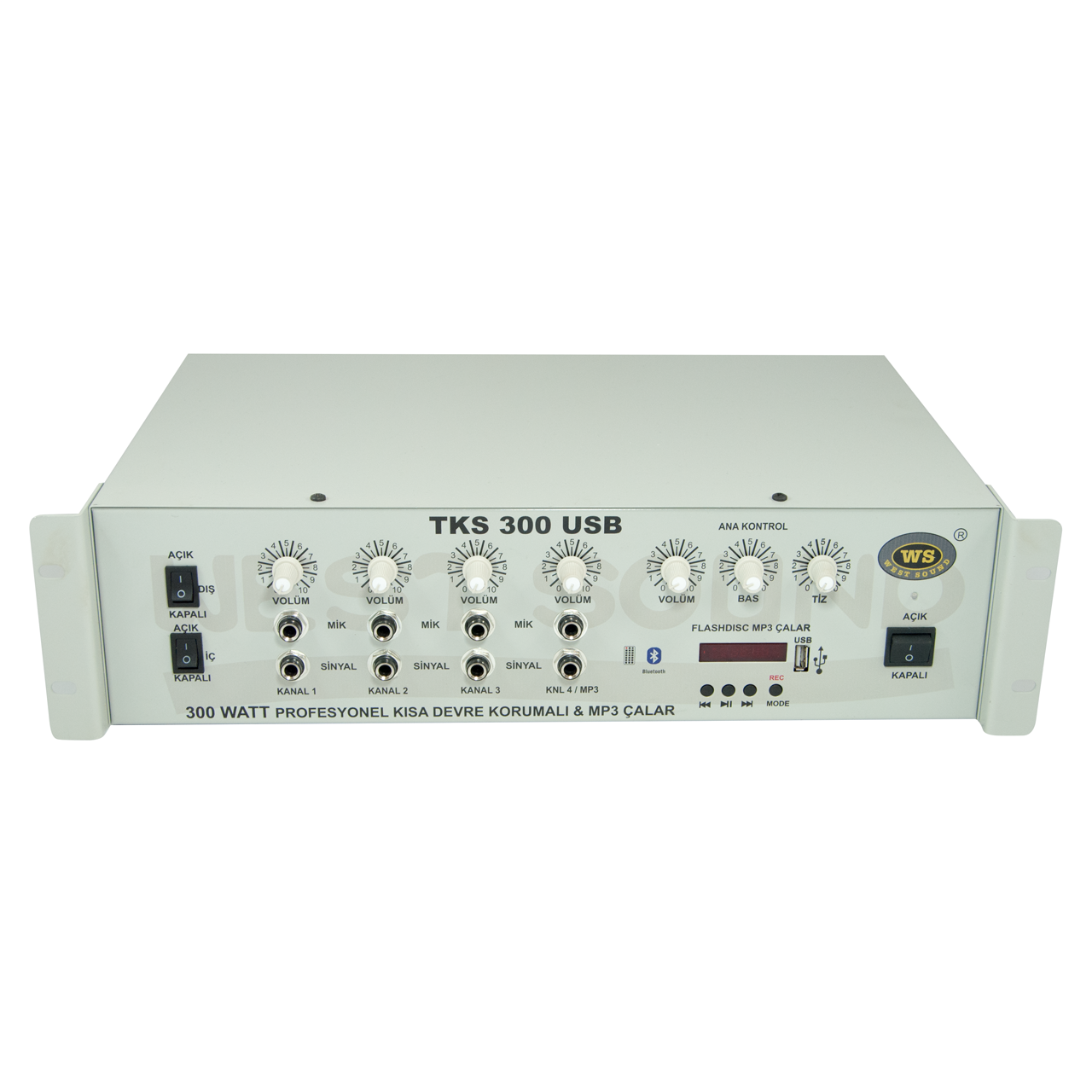 TKS 300 Watt USB Girişli Mikserli Amplifikatör
