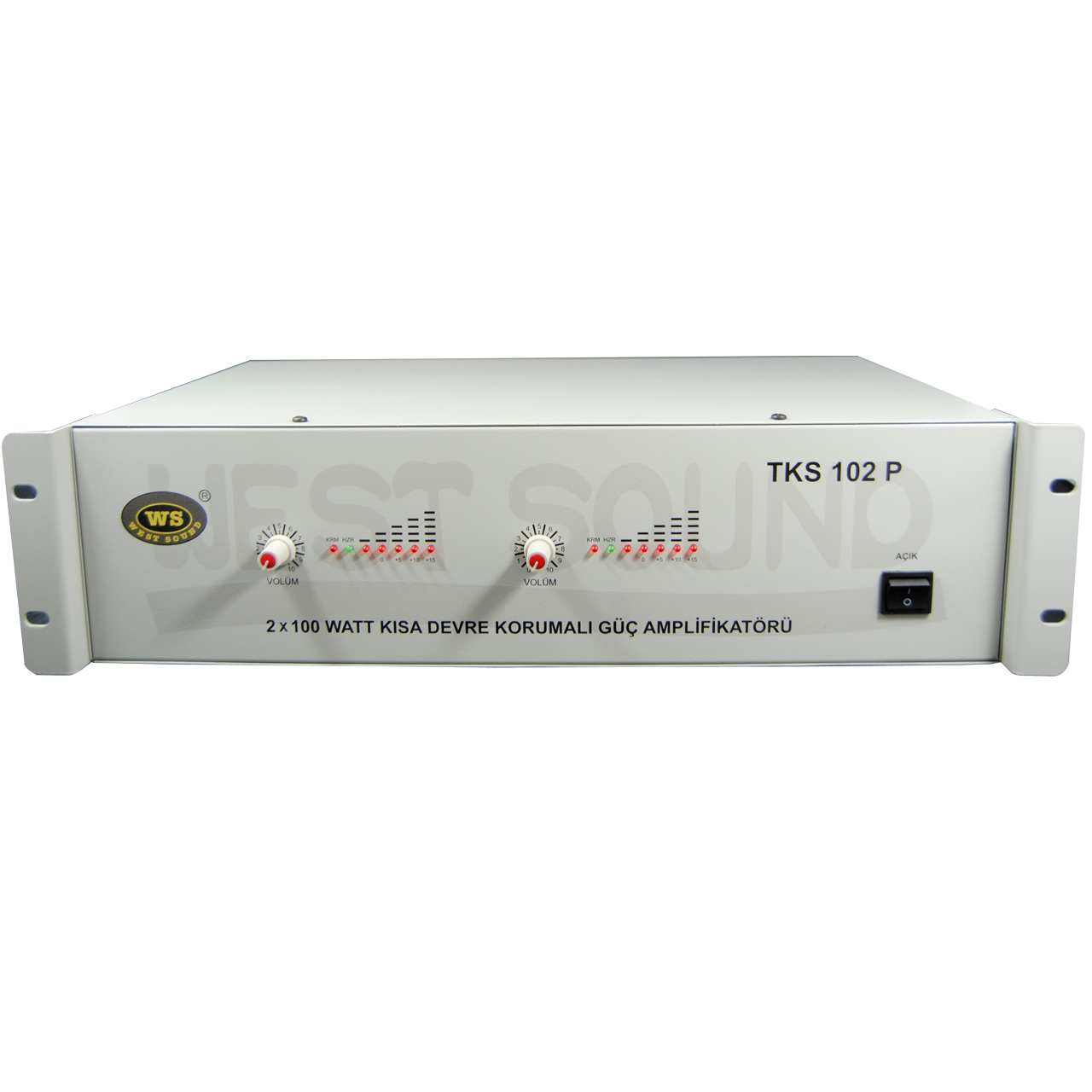 TKS 102P 2X100 Watt 100V Hat Trafolu Güç Amplifikatörü