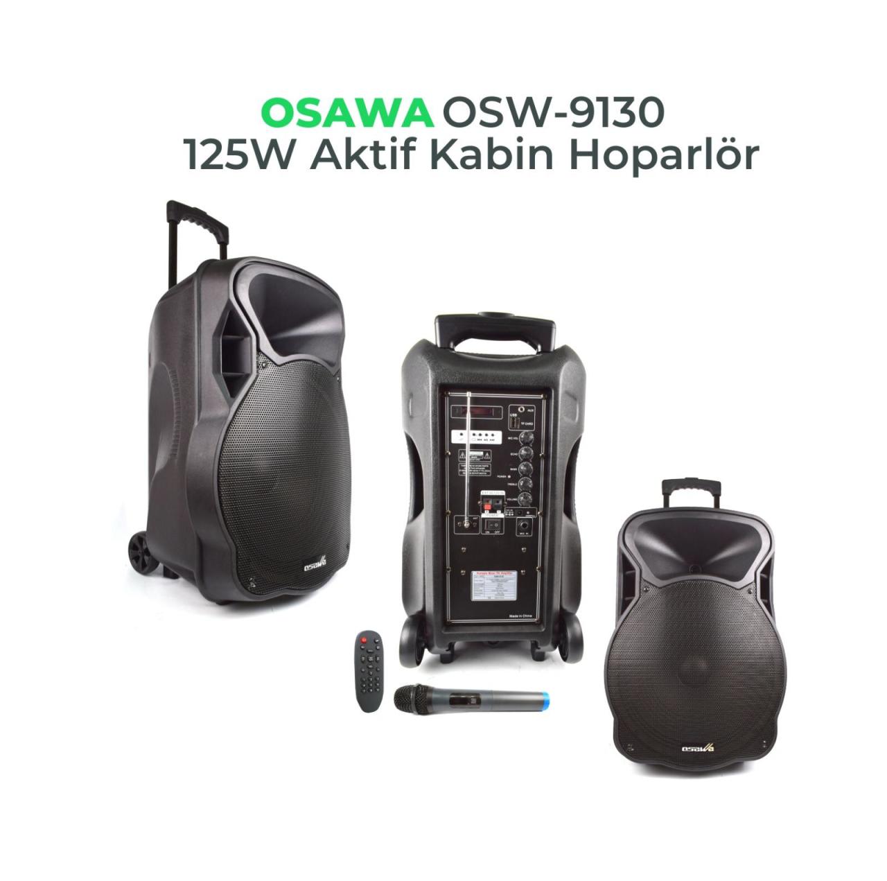 OSAWA OSW-9130 Taşınabilir Şarjlı Telsiz Mikrofonlu Ses Sistemi