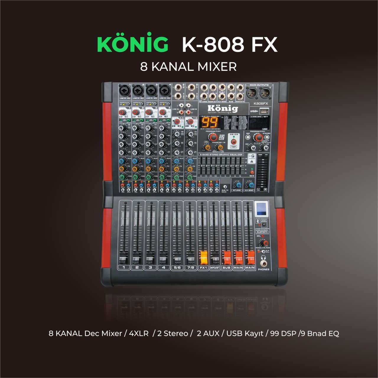 König K-808 FX Kanal Deck Mikser