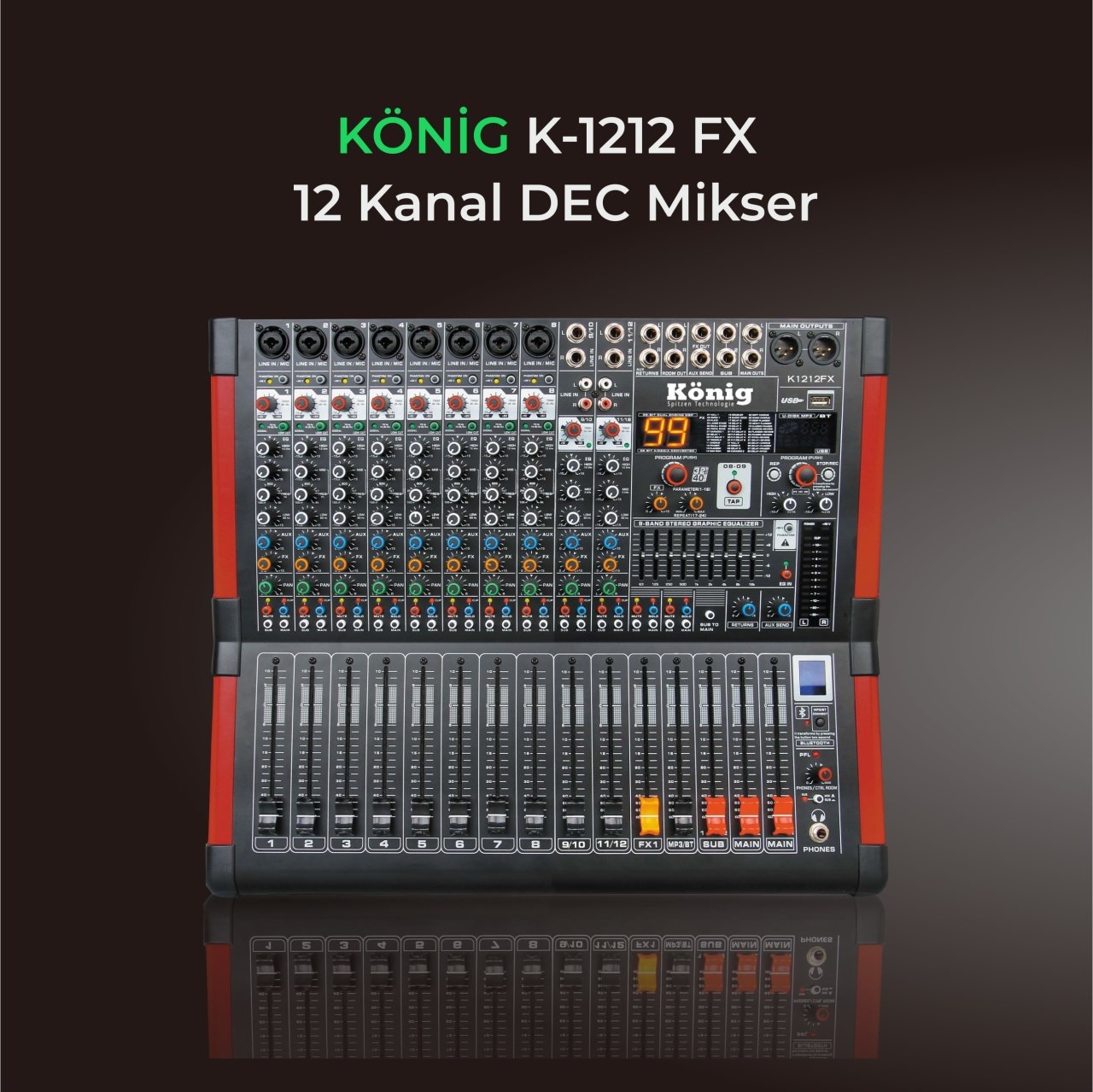 König K-1212 FX 12 Kanal Deck Mikser