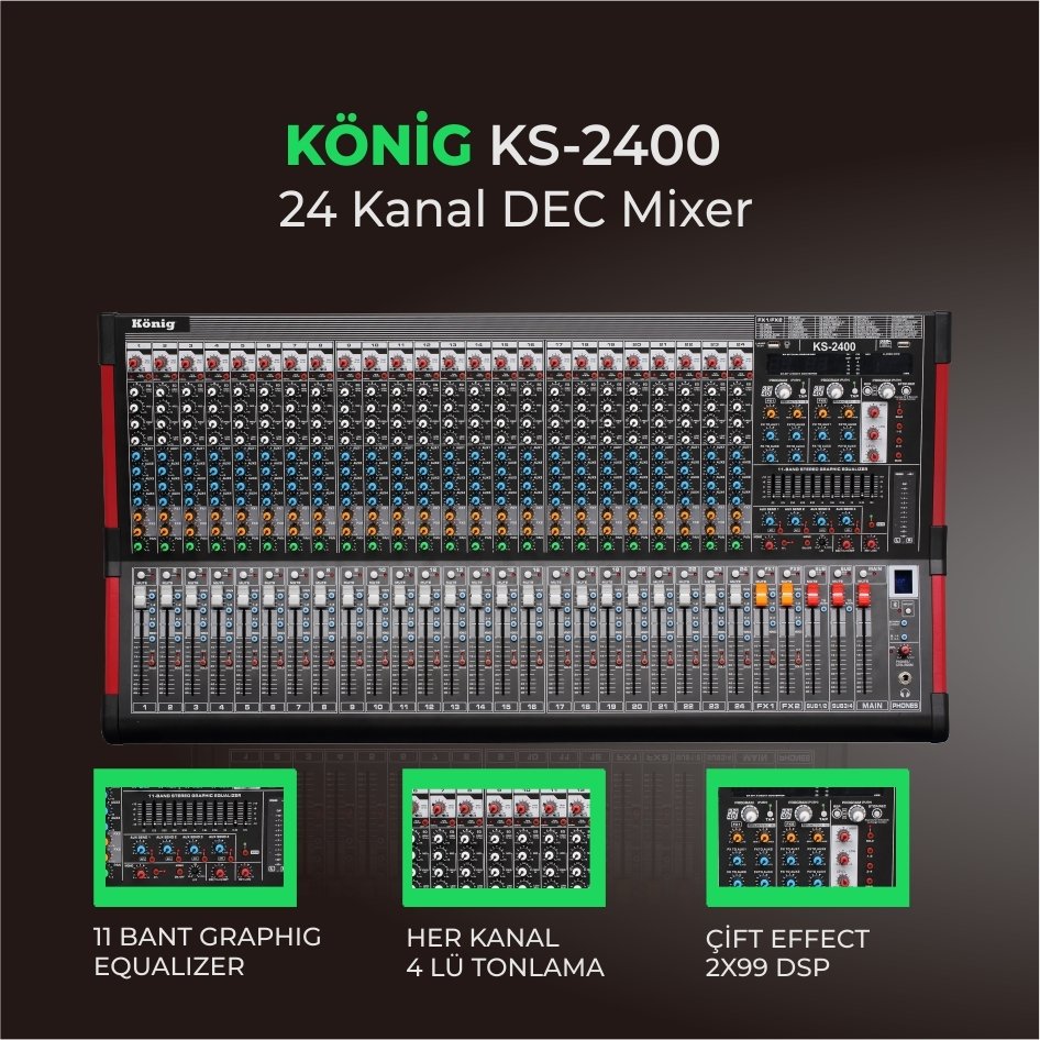 König K-2400 FX 24 Kanal Deck Mikser