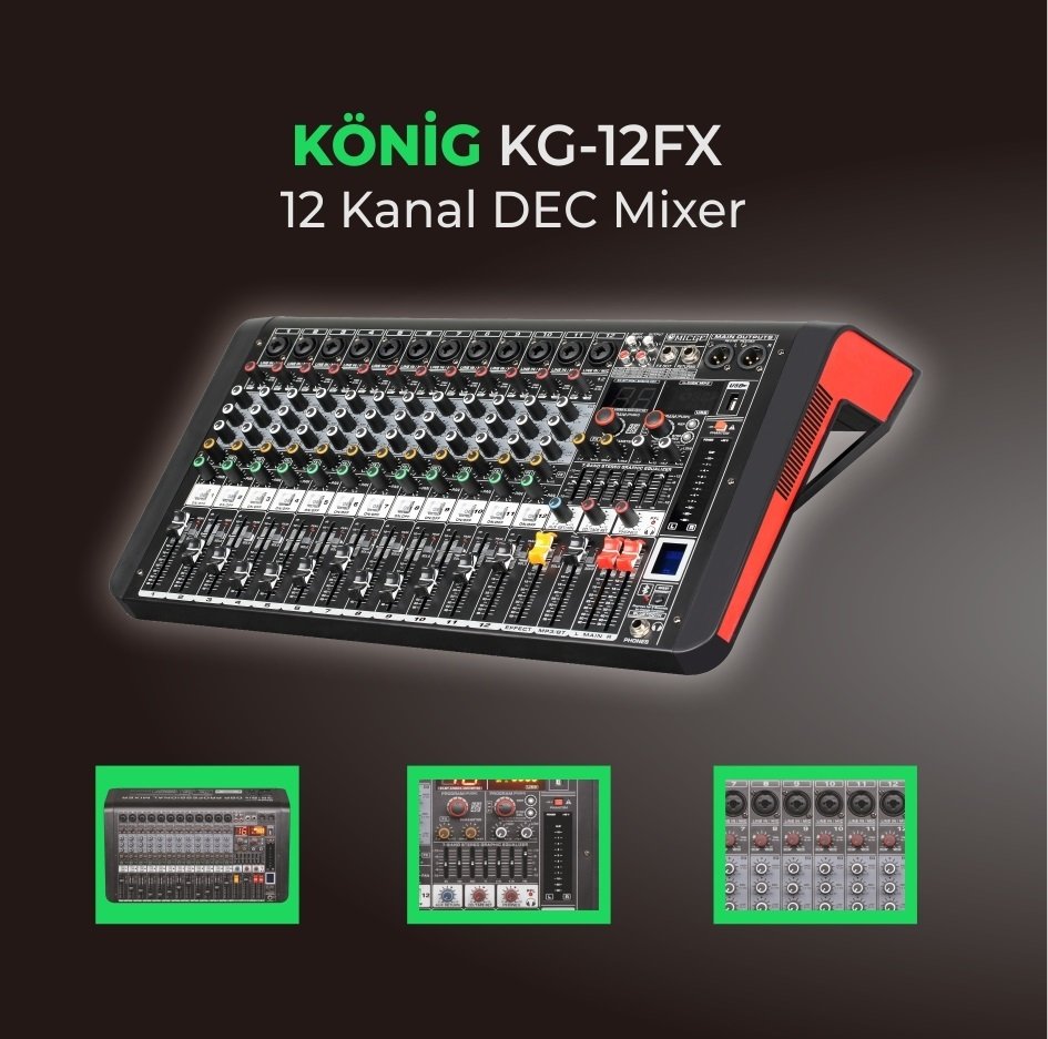 König KG-12FX 12 Kanal Deck Mikser