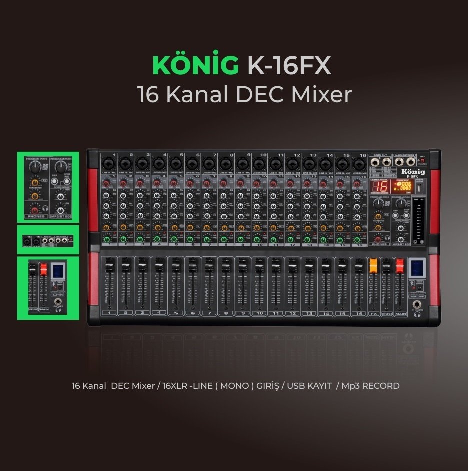 König K-16FX 16 Kanal Deck Mikser