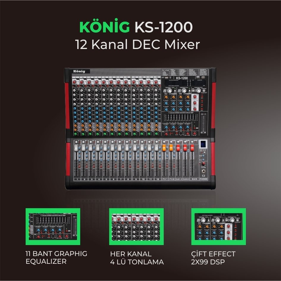 König KS-1200 12 Kanal Deck Mikser
