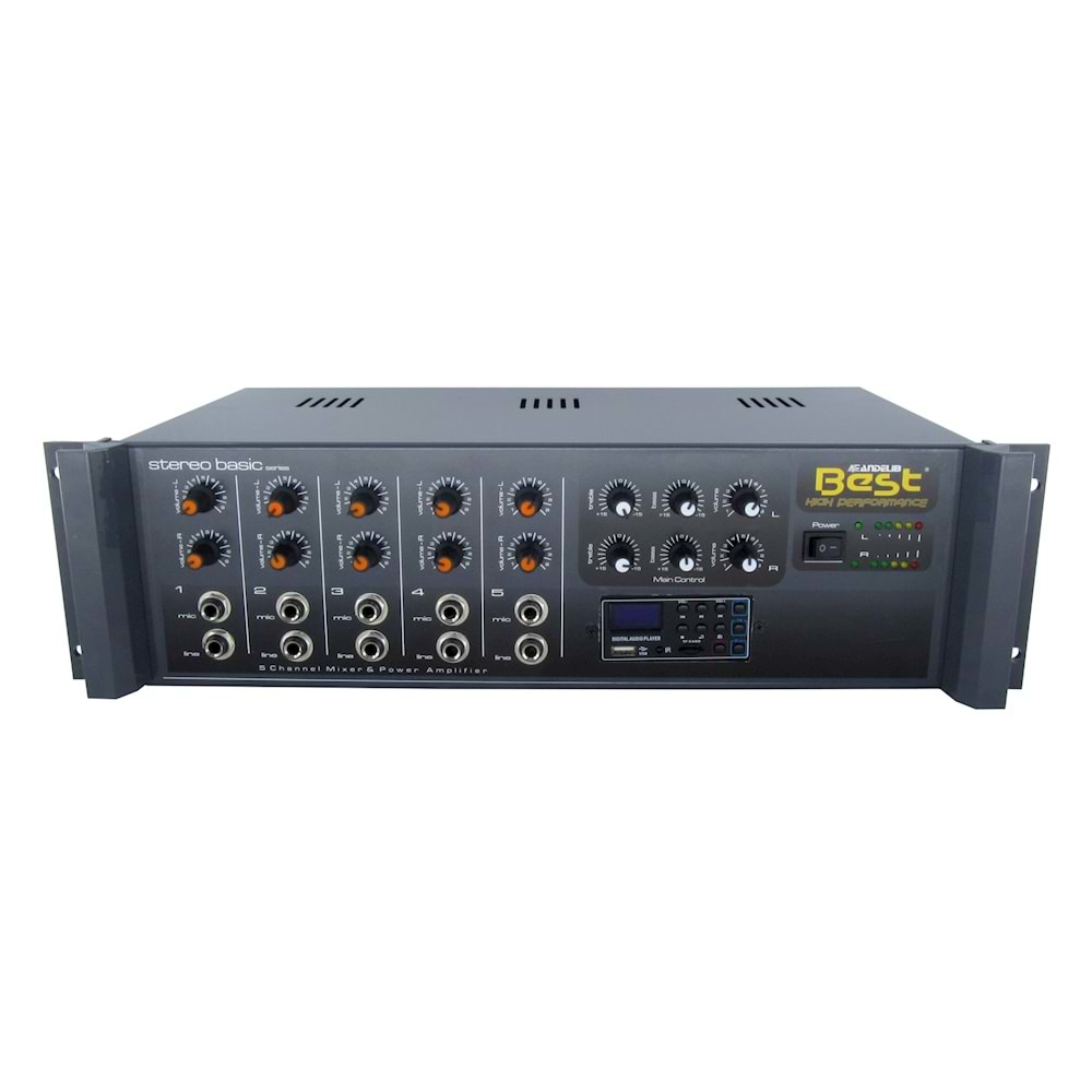 Best AN2100EU 2X100 Watt 8 Ohm Echo'lu Usb'li Stereo Amplifikatör