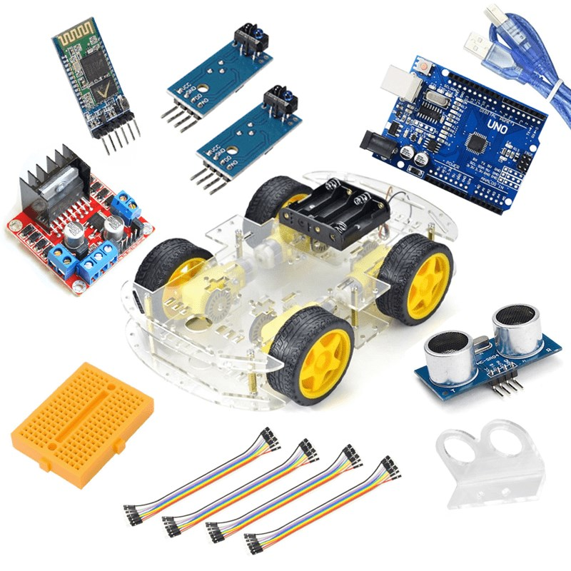 Arduino Süper 4WD Araç Seti Bluetooth