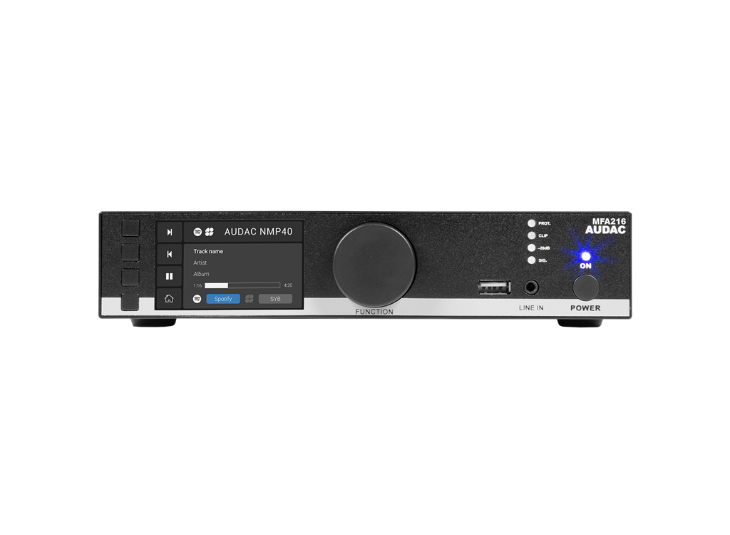 Audac MFA216 Multi Fonksiyonel Amplifikatör 2X80W/70V/100V