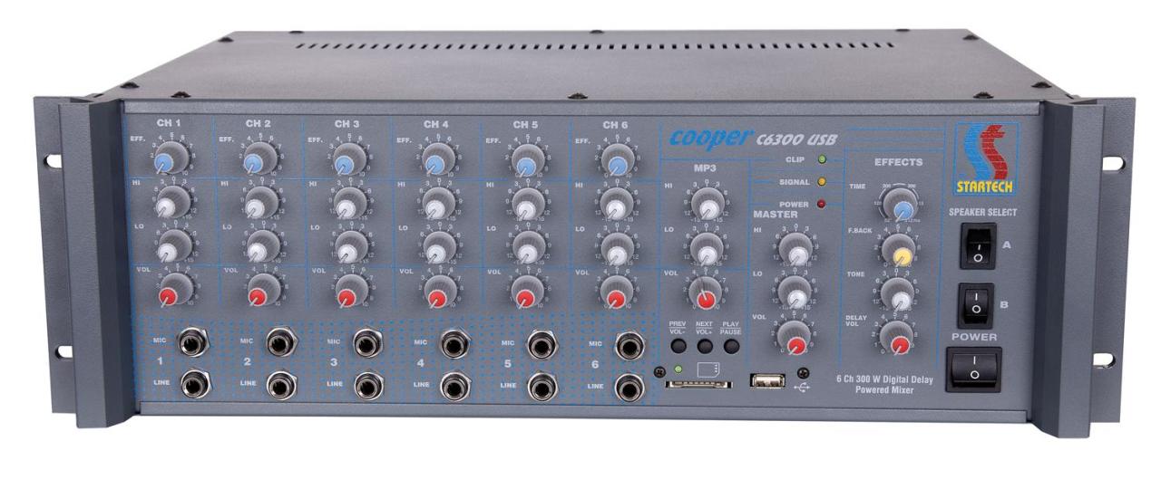 Startech COOPER C6/300 USB Watt Digital Echo'lu Amplifikatör