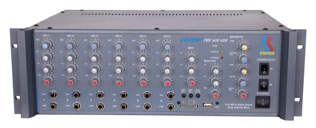 Startech COOPER REV-400 USB 400 Watt Digital Echo+ Reverb'li Amplifikatör