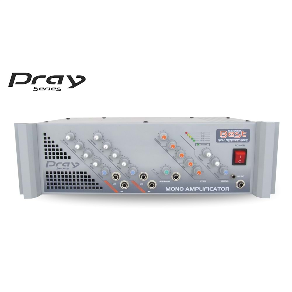 Best ANPR500R 500 Watt 2 Kanal Digital Echo'lu Reverb'li Kulaklık Çıkışlı Mono Ezan Amplifikatörü