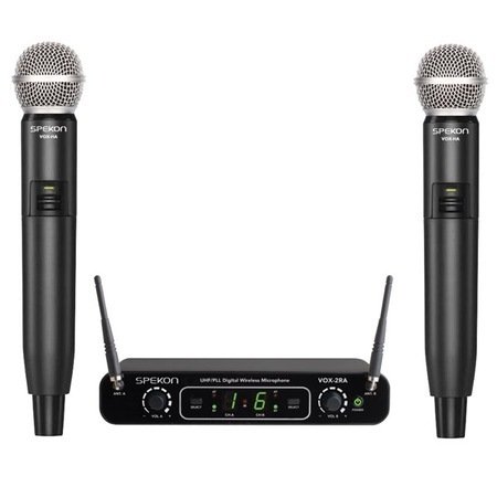 Spekon VOX-2RA-2HA 16 Kanal UHF 2'Li El Kablosuz Mikrofon