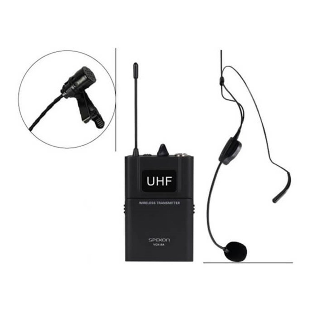 Spekon Vox-BA - Kablosuz Verici Yaka+Headset Mikrofonu