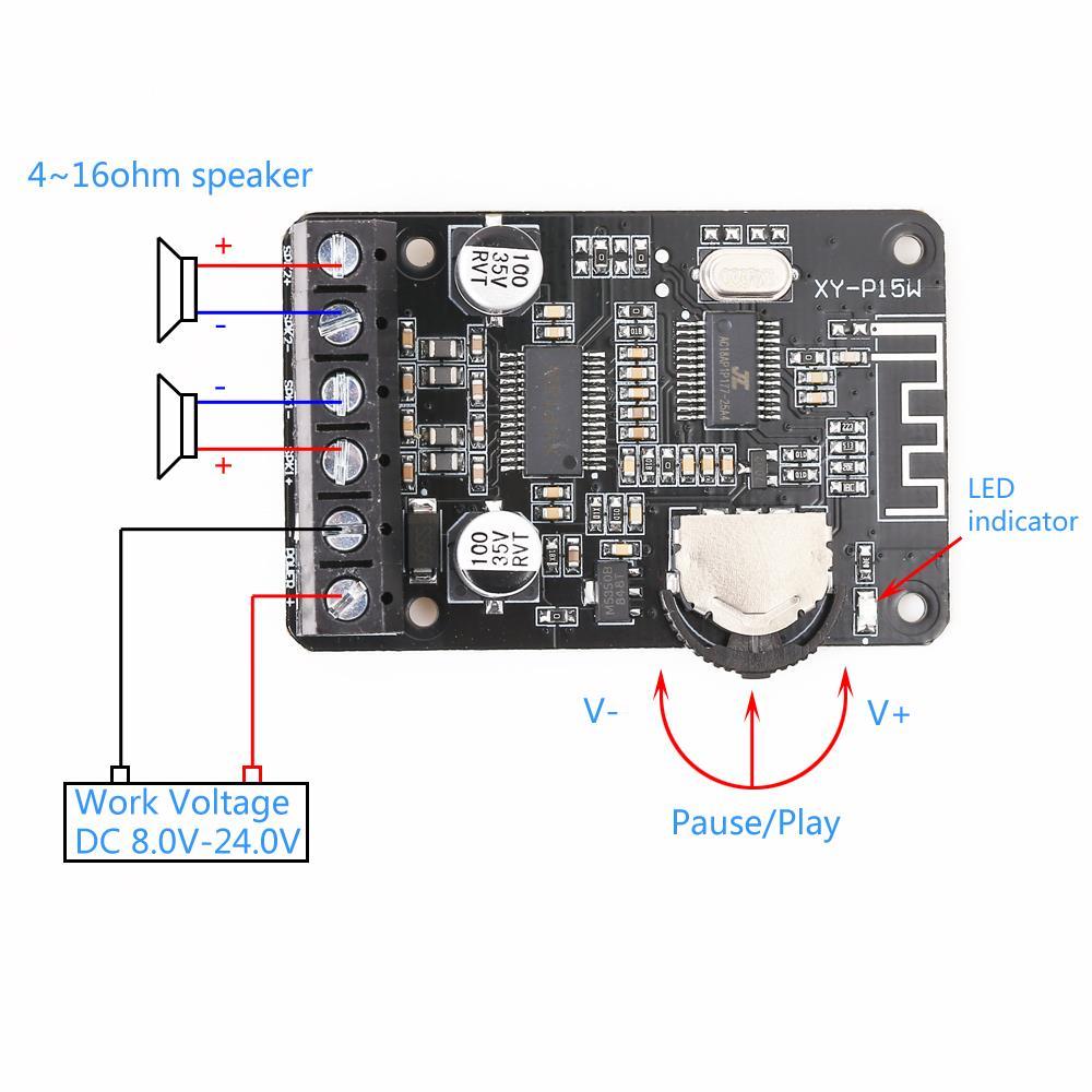 XY-P15W Bluetooth Amfi Modülü Amplifikatör Devresi