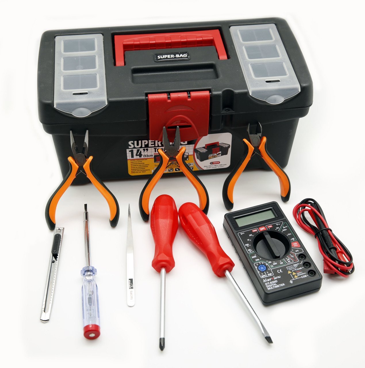 10 Parça Elektronikçi & Hırdavat Alet Çantası Seti