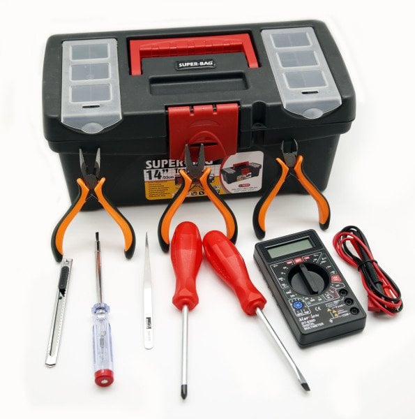 10 Parça Elektronikçi & Hırdavat Alet Çantası Seti