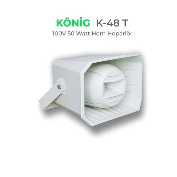 König K-48T Dış Mekan Horn Hoparlör 50 Watt Trafolu
