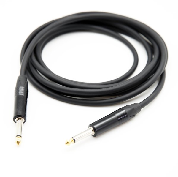 Enstrüman Ara Kablosu 6.3mm Gitar+Gitar Jak 15 Metre ( Siyah Jaklı )