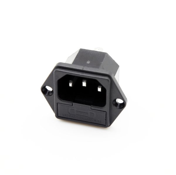 3 Pin Power Fiş Erkek  Şase Sigortalı Soket