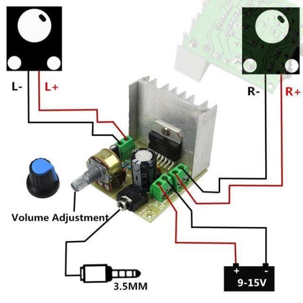 TDA7297 2x15W Çift Kanal Amfi Devresi