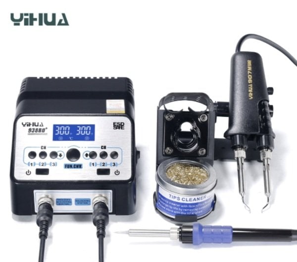 YİHUA 938BD+  Smd & Cımbız Isı Ayarlı Havya Lehimleme İstasyonu