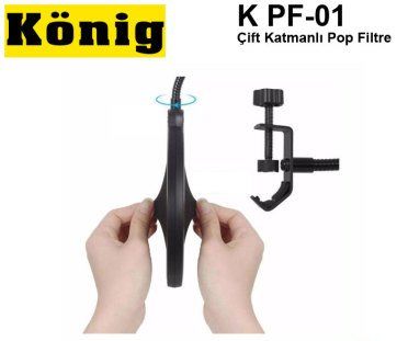 König K PF-01 Çift Katmanlı Pop Filtre