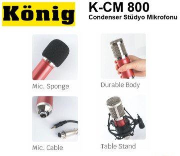 König K-CM 800 Condenser Stüdyo Mikrofonu