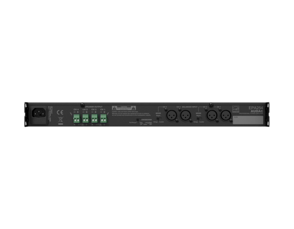 Audac EPA254  4X250 Watt 4 Ohm D Class  Power Amplifikatör