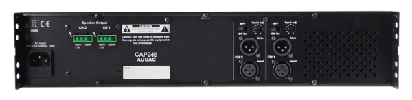 Audac CAP248 2x480 Watt  100 V Hat Trafolu  Power Amplifikatör