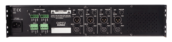 Audac CAP412 4x120 Watt  70 / 100 V Hat Trafolu 4 Ohm Çıkışlı Power Amplifikatör