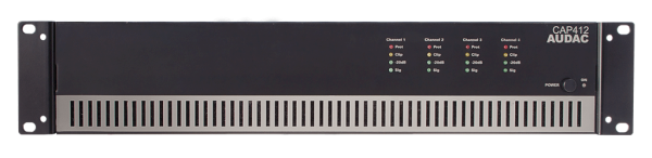 Audac CAP412 4x120 Watt  70 / 100 V Hat Trafolu 4 Ohm Çıkışlı Power Amplifikatör