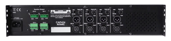 Audac CAP424 4x240 Watt 100 V Hat Trafolu  Power Amplifikatör
