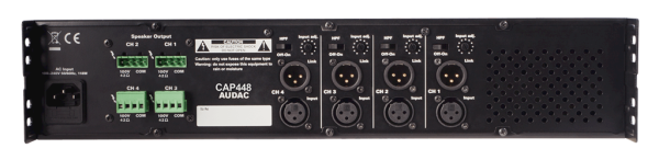 Audac CAP448 4x480 Watt 100 V Hat Trafolu  Power Amplifikatör