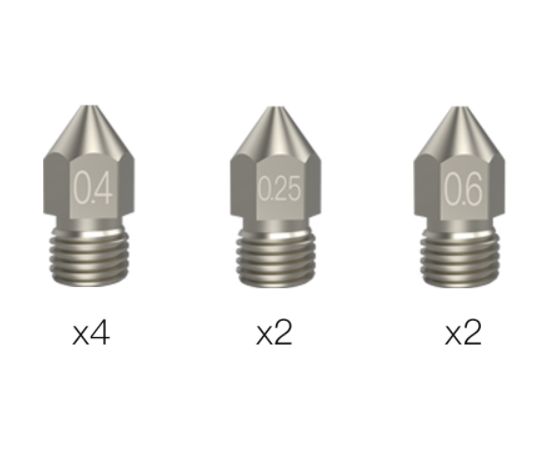 Creality Bakır Alaşımlı Üst Düzey Nozzle 8'Li Set