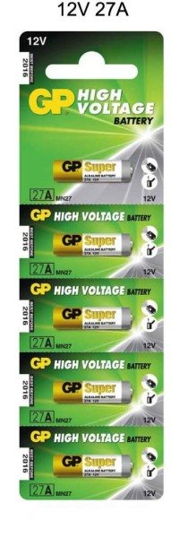 GP 27A 12V Alkaline Pil 5'li Paket