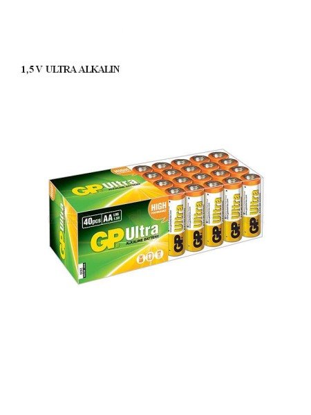 GP 1.5V Ultra Alkaline AA Kalem Pil 40'lı
