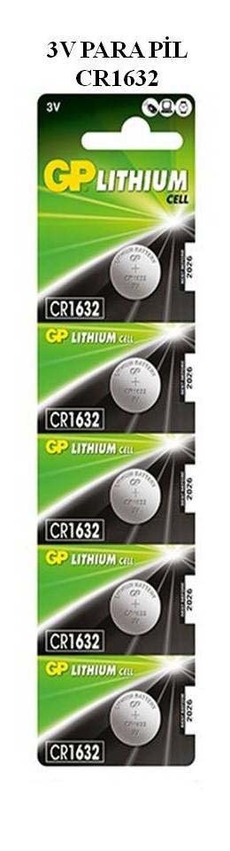 GP CR1632 3V Para Pil 5'li