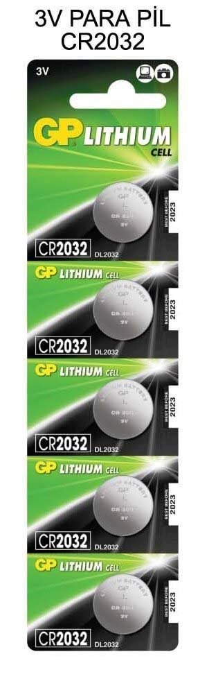 GP CR2032 3V Para Pil 5'li