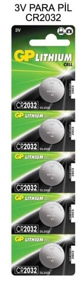 GP CR2032 3V Para Pil 5'li