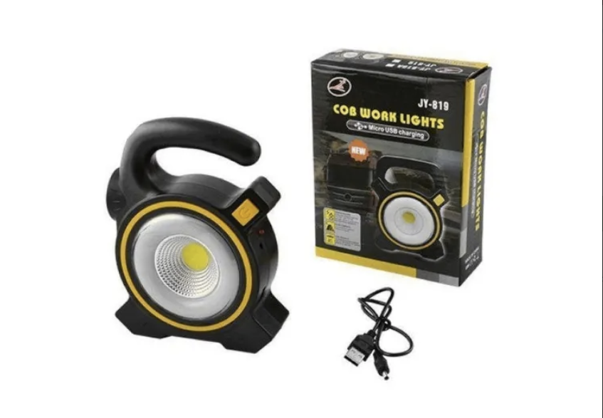 Cob Work Lıghts JY-819A 10W Solar Şarj Edilebilir Çalışma Lambası Ve El Feneri