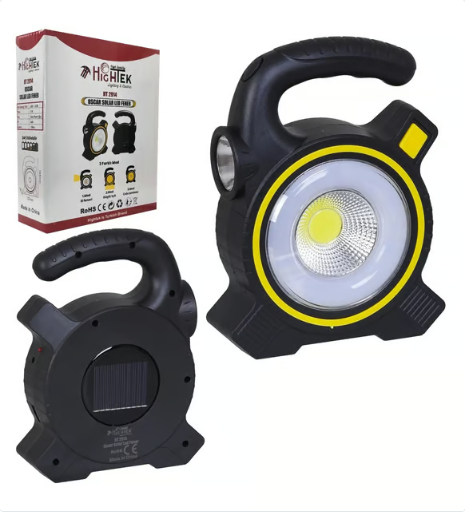 Cob Work Lıghts JY-819A 10W Solar Şarj Edilebilir Çalışma Lambası Ve El Feneri