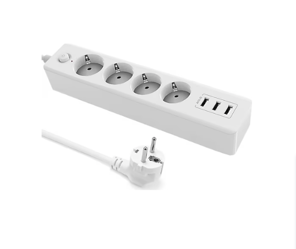 Tenon Termal Akım Korumalı Uzatma Kablosu Güç & Şarj 3lü Priz Soket Usb Giriş 1120