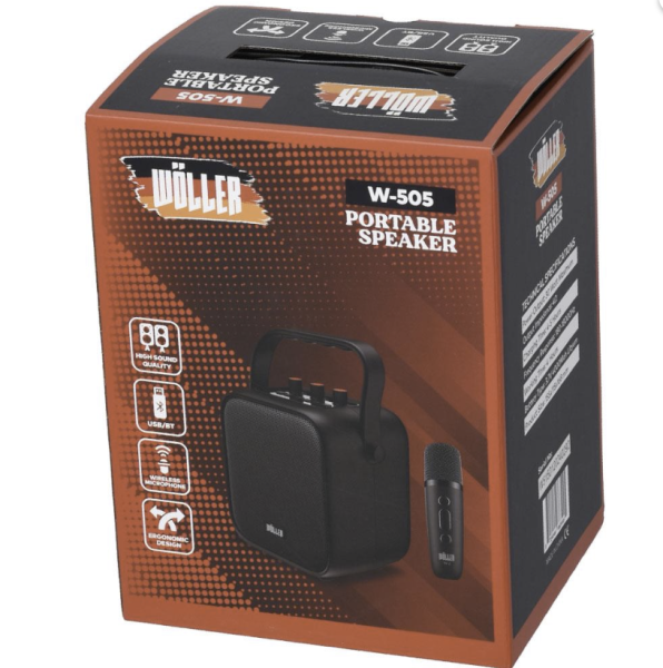 WÖLLER W-505 E  70W Usb+Sd+Bt Tek El Şarjlı Amfi