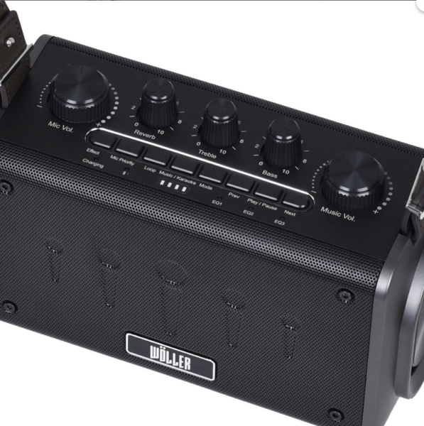 WÖLLER W-600 E 100W Usb+Sd+Bt Tek El Kayıtlı Şarjlı Amfi