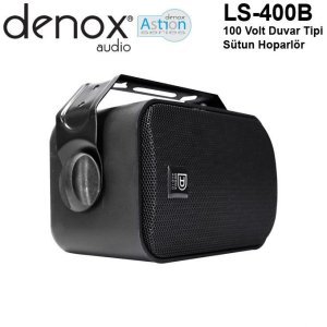 Denox Astron LS 400 Duvar Hoparlör 100 Volt (TEK) Siyah